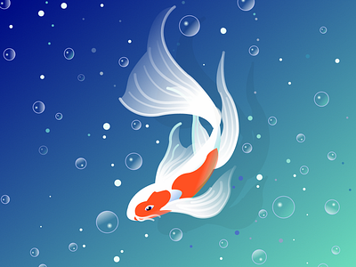Fish carp digital digital illustration digitalart fish fishing illustration koi vector