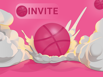 DRIBBBLE INVITE debut design designer draft dribbble dribbble invite dribbble invites game giveaway graphic illustration invitation invite pink play player prospect prospects typography