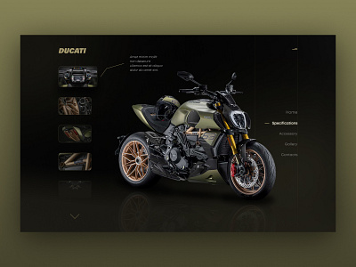 Ducati Diavel 1260. Concept design ui ux we web design