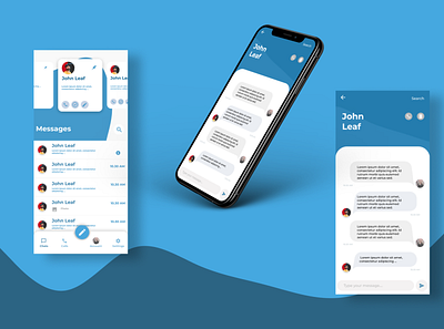 Message App android app design illustration ios message app minimal ui ux