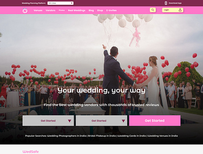 Wedding Planner website app graphic design illustration ui ux