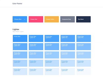 Color Pallete color darker designsystem hex lighten lighter overlay pallete primary tool webapp