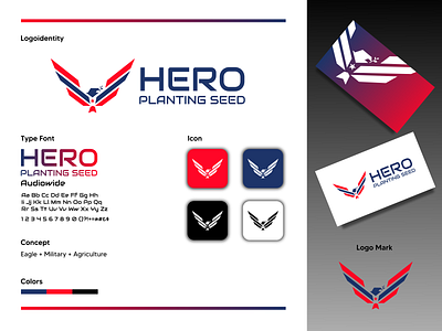 Hero Planting Seed Logo agriculture branding businessagriculture businessmilitary design designlogobrand designlogomilitary eagle eaglelogo graphic design herologo icon logo logoagriculture logobusiness logohero logomilitary military