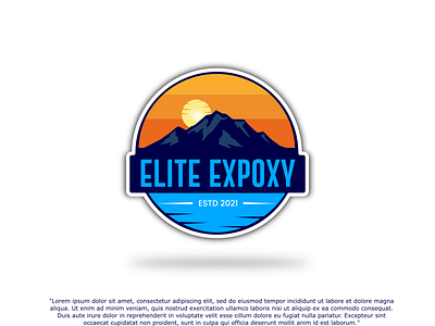 Elite Expoxy Mountain Vintage branding businnesslogo companylogo designlogo designlogobrand elite epoxy graphic design logo mountain mountainlogo retro vintage vintagelogo