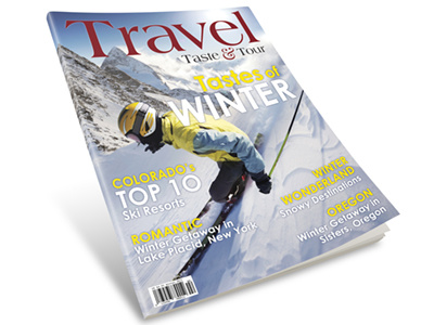 Travel Taste & Tour Magazine Cover cover design editorial food magazine taste touring travel winter