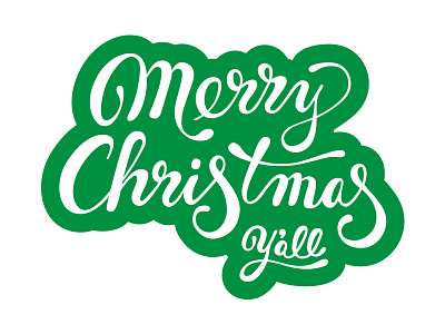 Merry Christmas Lettering brush card christmas drawing hand lettering holiday kentucky script sticker typography yall