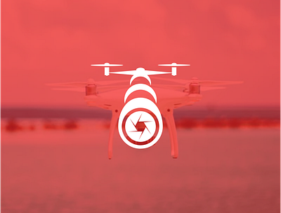 Flying Camera design icon illustration logo minimal vector