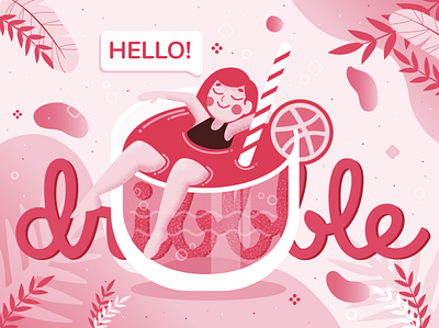 Hello Dribbble app branding design icon illustration logo typography ui ux vector