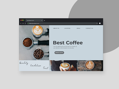 coffee website design landing page