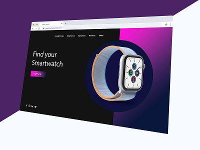 Smartwatch Landing page landing page design