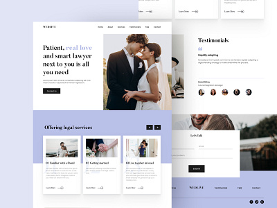 Wedding Lawyer Web Design landing page ui ux web web design website