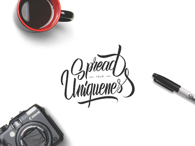 Spread your uniqueness art branding concept design illustration illustrator lettering photoshop type typography vector visual