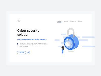 Cyber landing page concept concept digital building illustration lettering logo type typography ui ui design vector visual