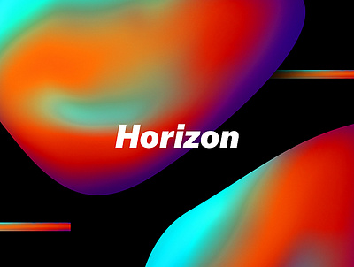 Horizon 3d art artwork colour concept design gradient illustration landingpage music art music artwork shapes typography visual