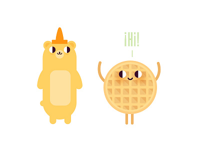 Honey honey breakfast honey waffle