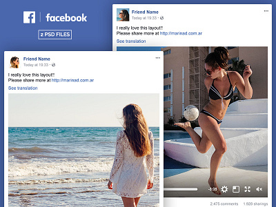 Facebook Post Mockup FREE PSD