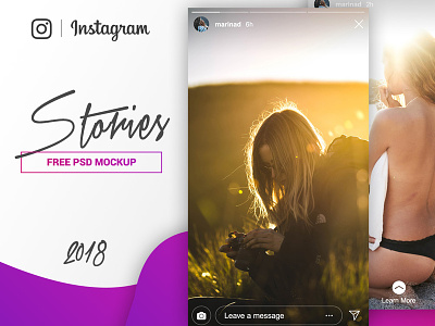 Instagram Stories Mockup - FREE PSD