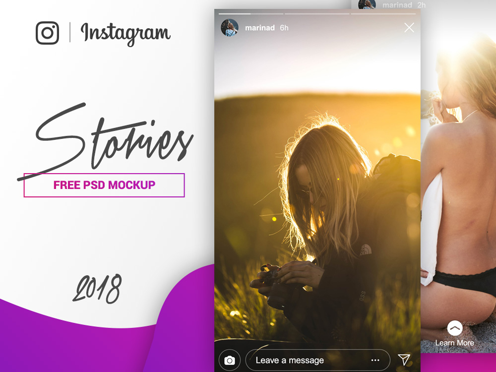 Download Instagram Stories Mockup - FREE PSD by Marina on Dribbble