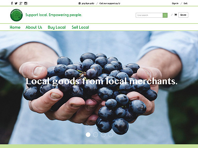 Eco Local Market Homepage art direction content copy copywriting creative strategy design graphic design ia ux web design