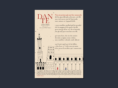 Poster for the 700th anniversary of Dante Alighieri's death (I) anniversary dante design graphic design illustration poster vector