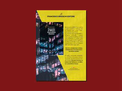 Book advertising - "Omicidio al Milano Innovation District" advertisement book cover design graphic design illustration literature magazine newspaper
