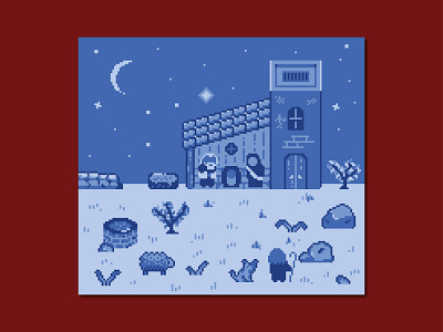 Merry Christmas - a pixel artwork to celebrate the holidays christmas design graphic design holidays illustration pixel pixel art