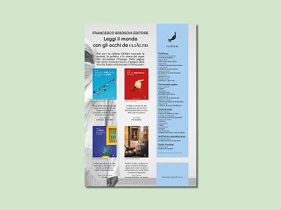 Advertisement for a publishing house book cover design graphic design illustration literature magazine