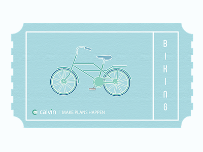 Biking bike biking flat design illustration summer ticket transportation