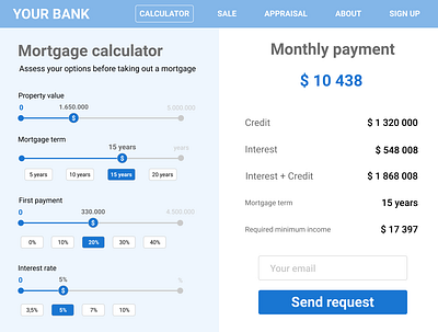 Mortgage Calculator. Daily UI 004 app branding dailyui004 dailyuichallenge design minimal mobile app ui ux web website