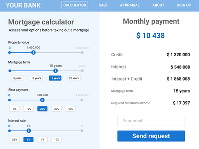 Mortgage Calculator. Daily UI 004