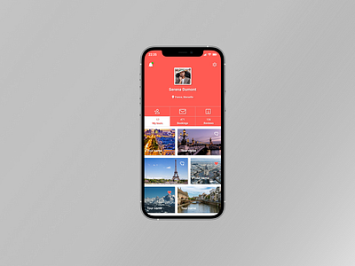 Tourism mobile app user account. Dailyui006