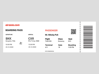 Boarding pass. DailyUi024 app branding dailyuichallenge design minimal mobile app mobile app design ui ux web website