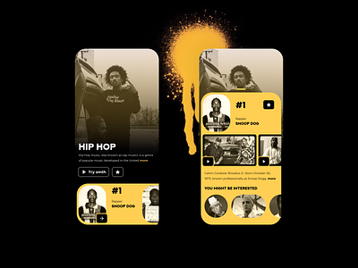 Music app concept app hiphop mobile app design music music app ui ui