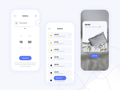 Sleepy - app concept bedtime concept mobile app design relax sleep app ui