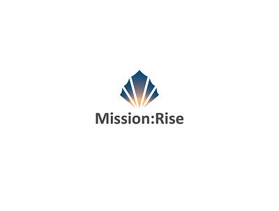 mission rise branding design flat icon light light logo logo minimal mission rise