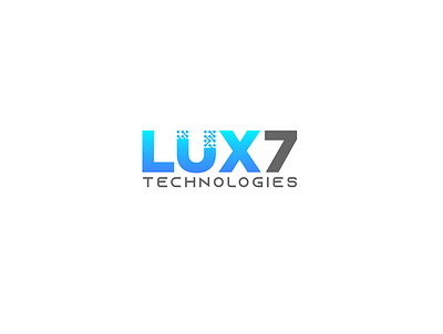 LUX7 branding design flat icon logo lux luxury minimal tech tech logo technology