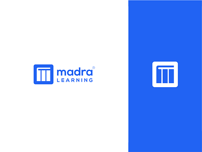 Madra Learning book logo branding graphic design learning logo logo logo design m logo