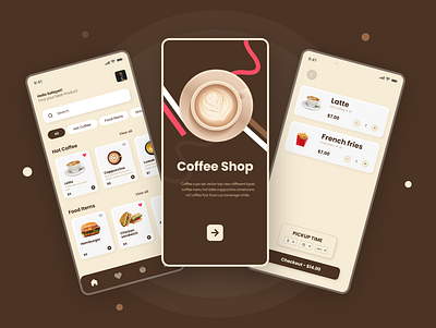 Coffee shop app app design coffee app design mobile mobile app ui ui design ui ux