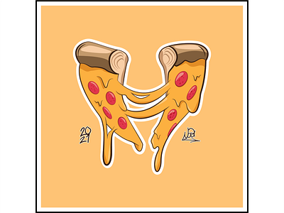 Pizza sticker? design graffiti illustration illustrator urban art vector