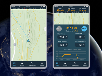 MotionX Redesign figma gps map prototype ui