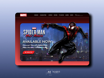 Marvel.com landing page redesign