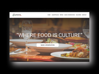 Redesign Giuseppes Southern Italian Restaurant redesign restaurantwebsite website