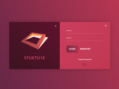 Stukture form illustrator login logo mockup modal page photoshop register ui