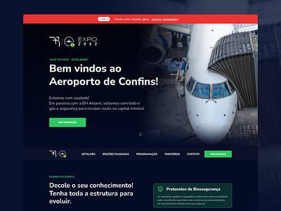 Event Landing Page - Expo 2022 | IVAO Brasil airplane avi aviation dark mode event expo ivao landing page ui