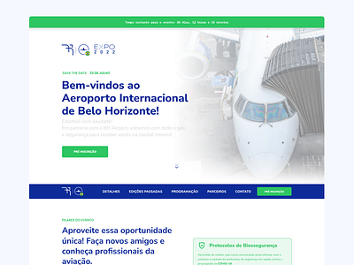 Event Landing Page - Expo 2022 | IVAO Brasil airplane aviation clean event expo ivao landing page light mode ui
