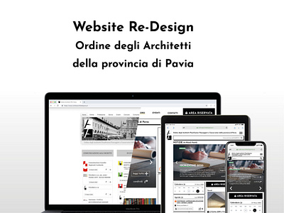 Website Re-Design - Ordine degli Architetti di Pavia design interface mockup ui ux