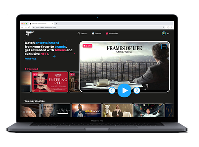 ShowMe webapp design design interface mockup nft ui ux
