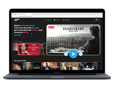 ShowMe webapp design design interface mockup nft ui ux