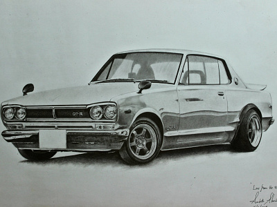 'Love from the 70's' design gtr illustration nissan pencil art pencil drawing skyline