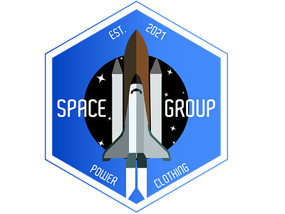 Space Badge Logo Vector